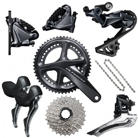 Shimano Ultegra R8020 Hydraulic Disc Brake Groupset with Rotors