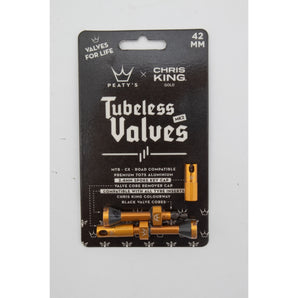 PEATY'S X CHRIS KING (MK2) TUBELESS VALVES 48mm GOLD